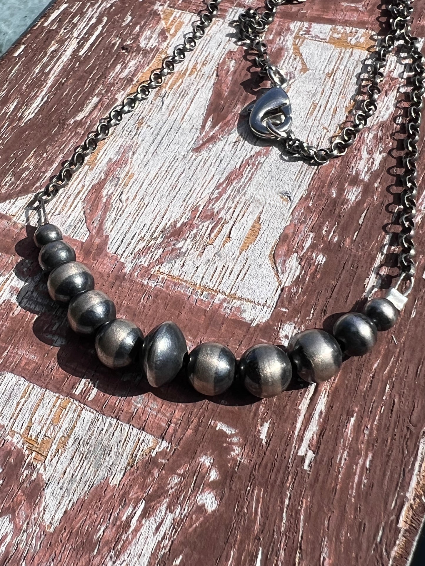 Sterling pearl necklace