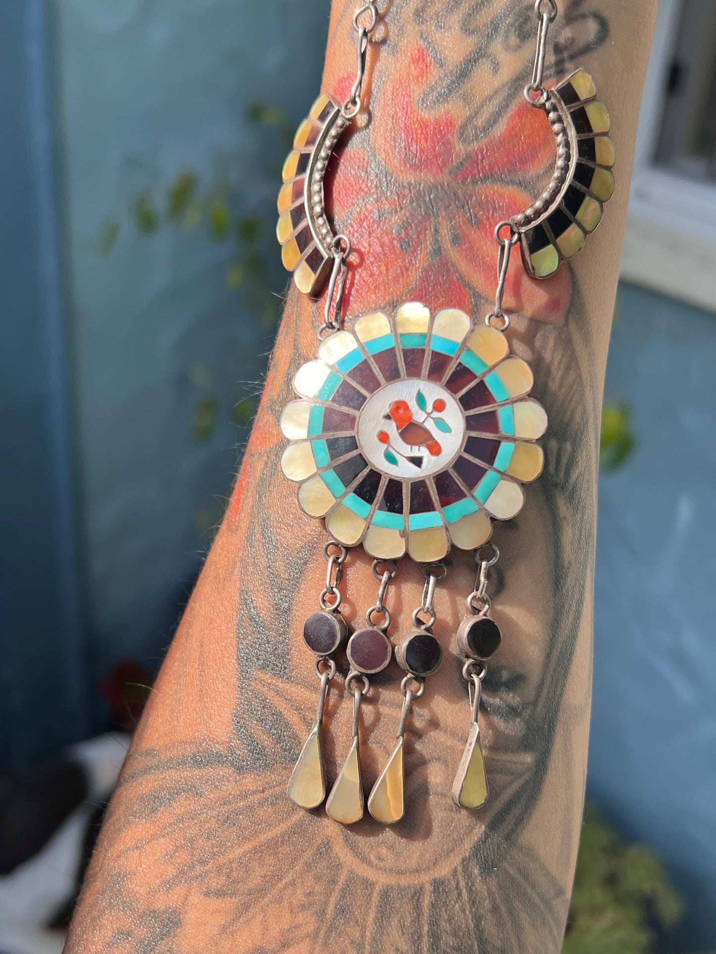 Inlay Bird Necklace