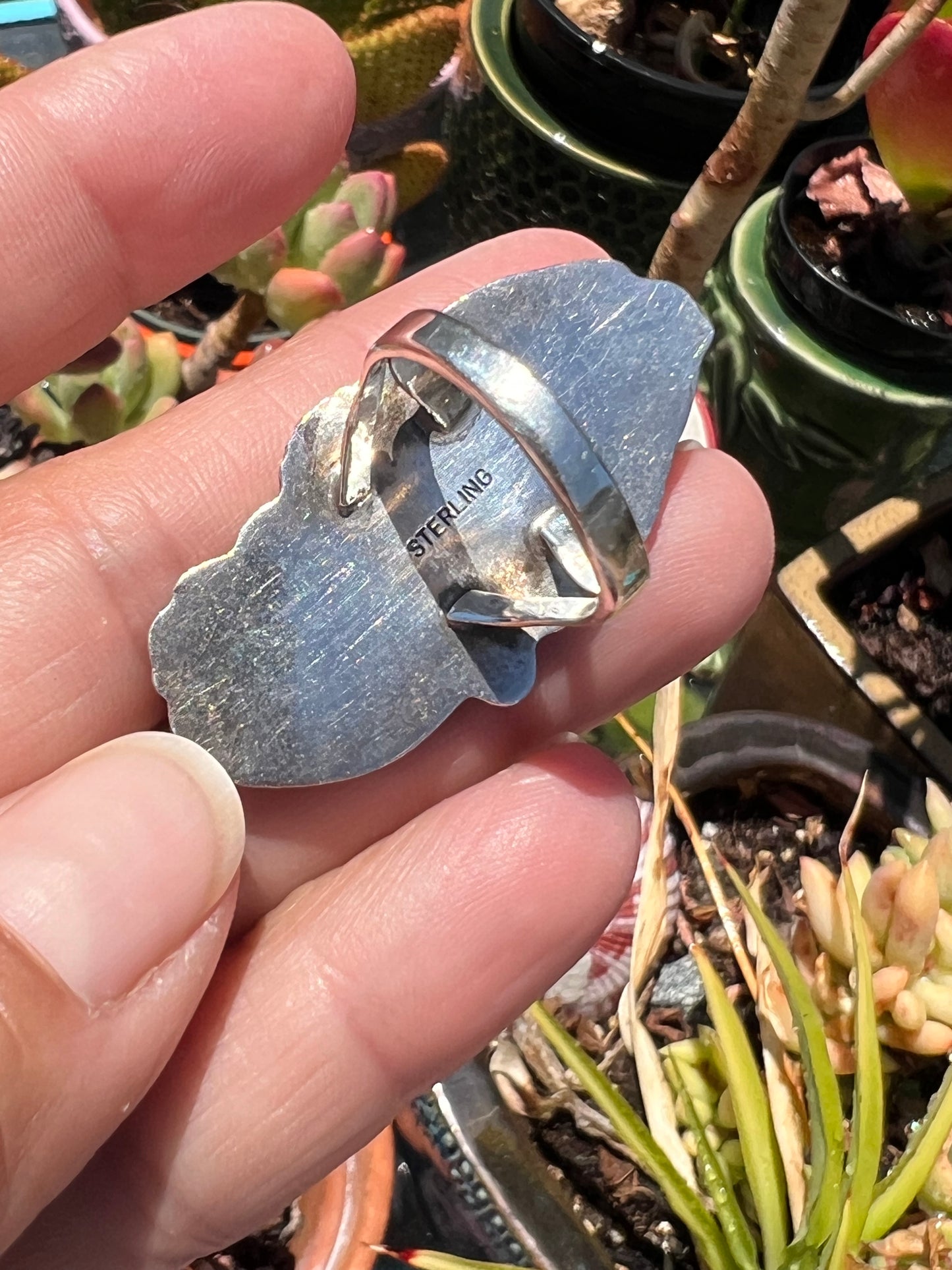 Pink Mother of pearl ring
