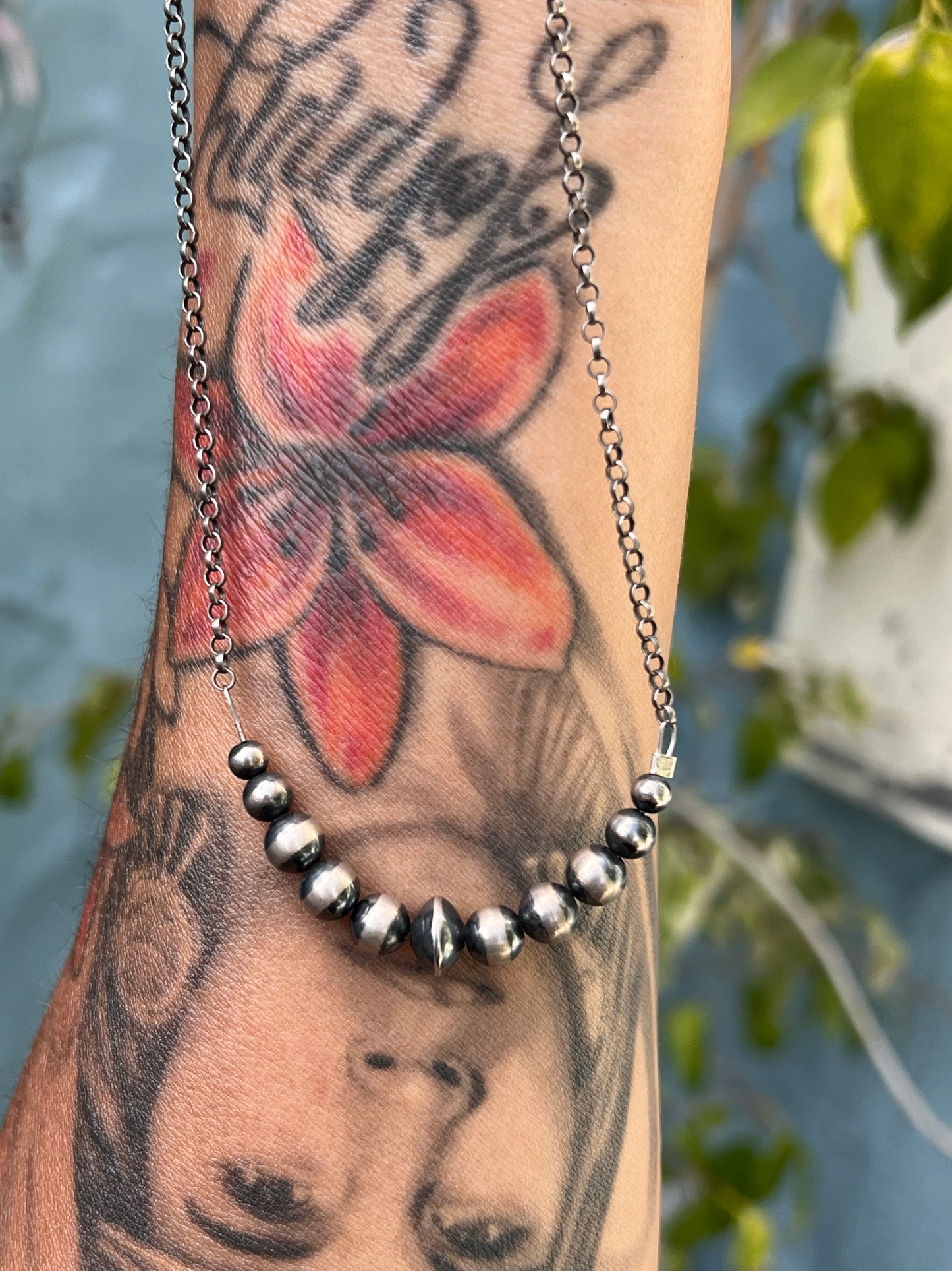 Sterling pearl necklace