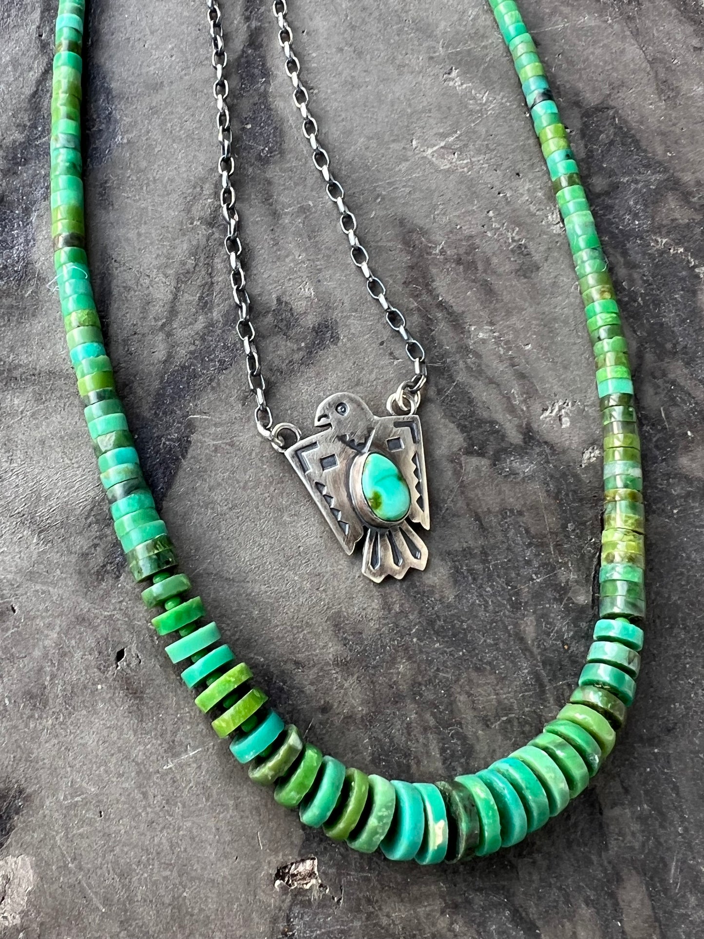Green Heishi Necklace