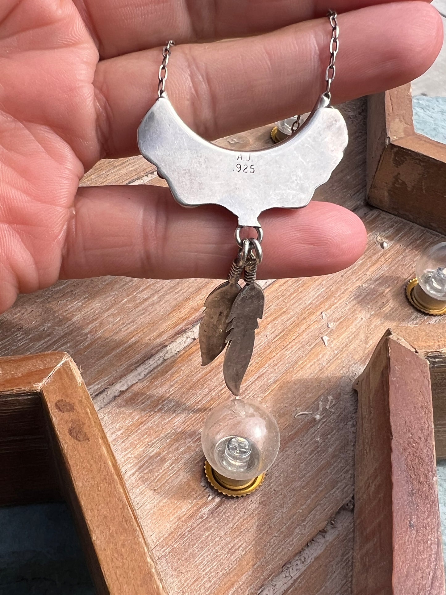 MOP Feather Necklace
