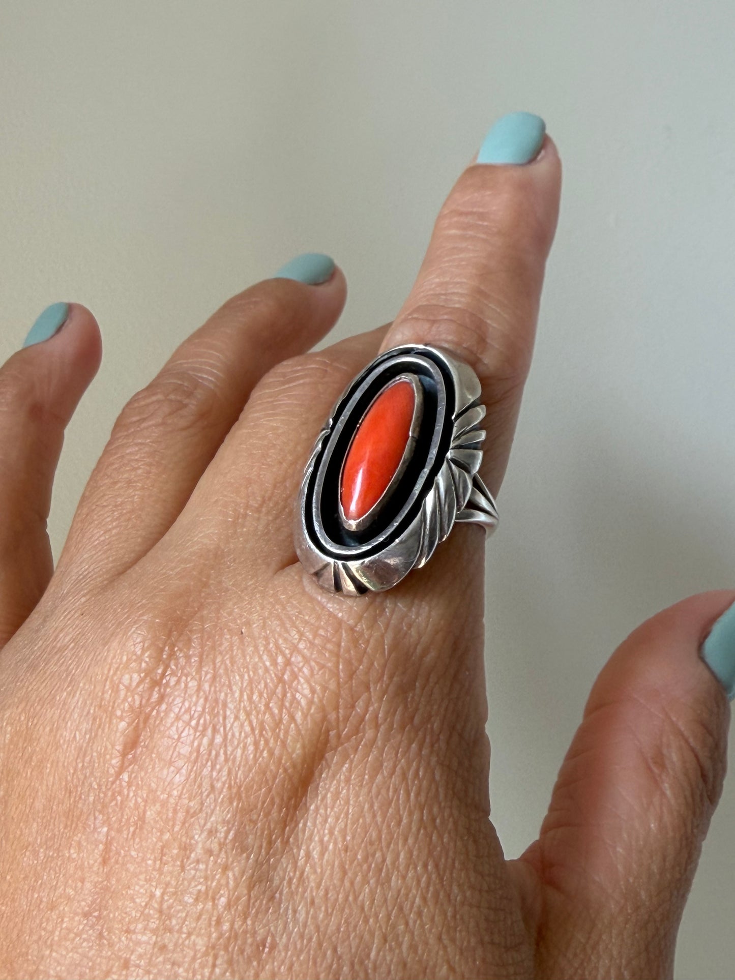 Shadowbox Coral Ring