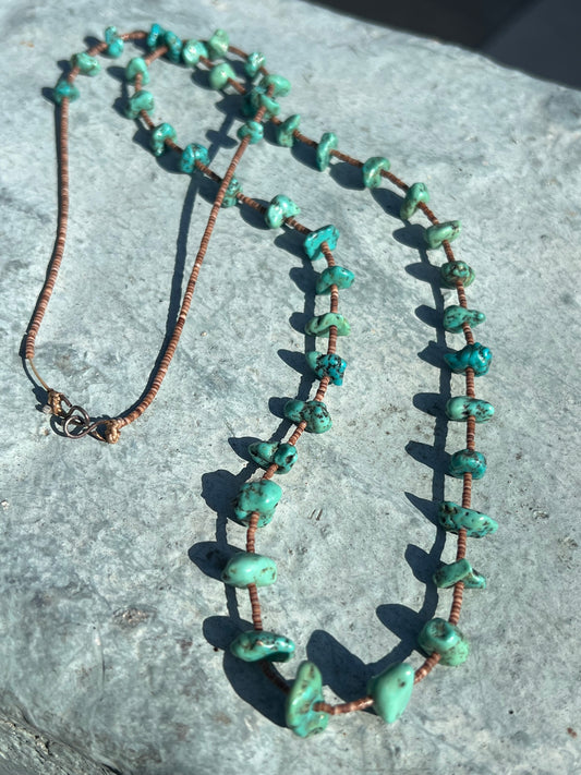 Vintage Heishi Nugget Necklace