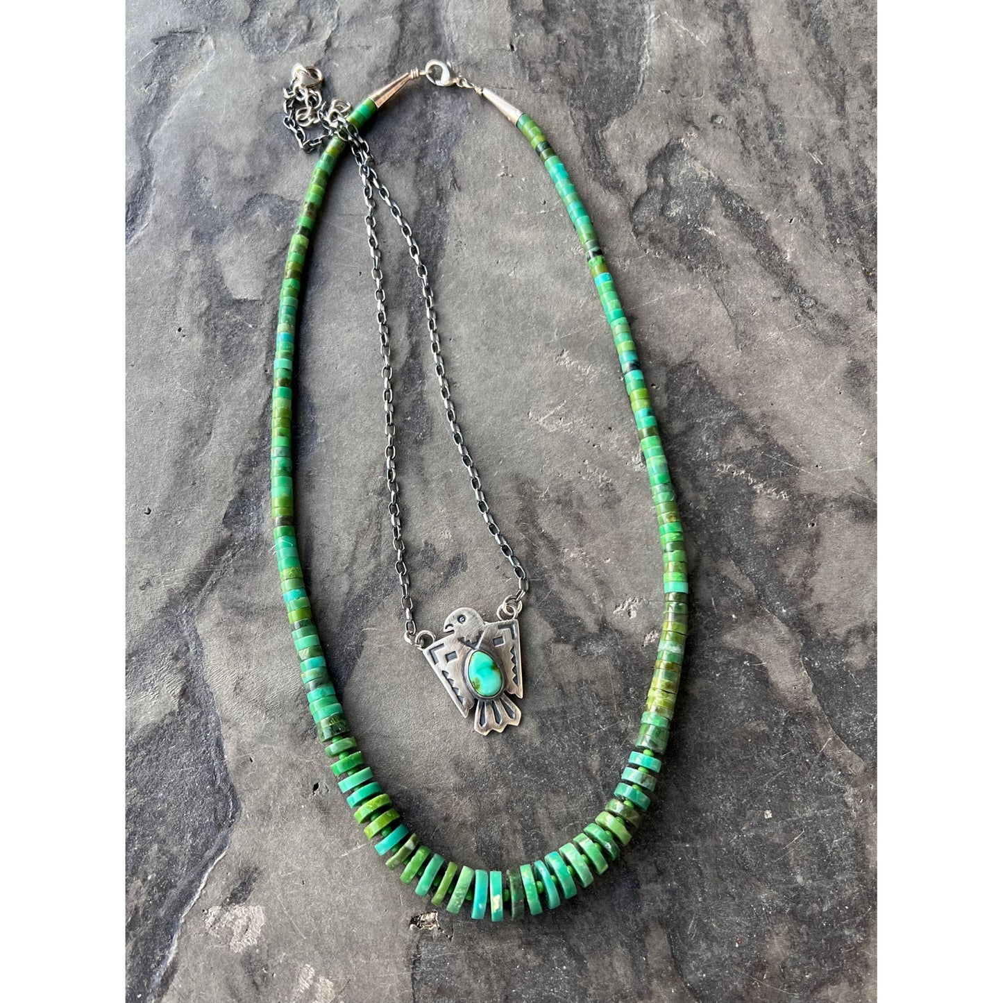 Green Heishi Necklace