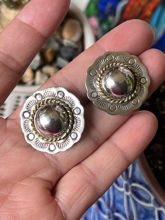 Concho Stud Earrings