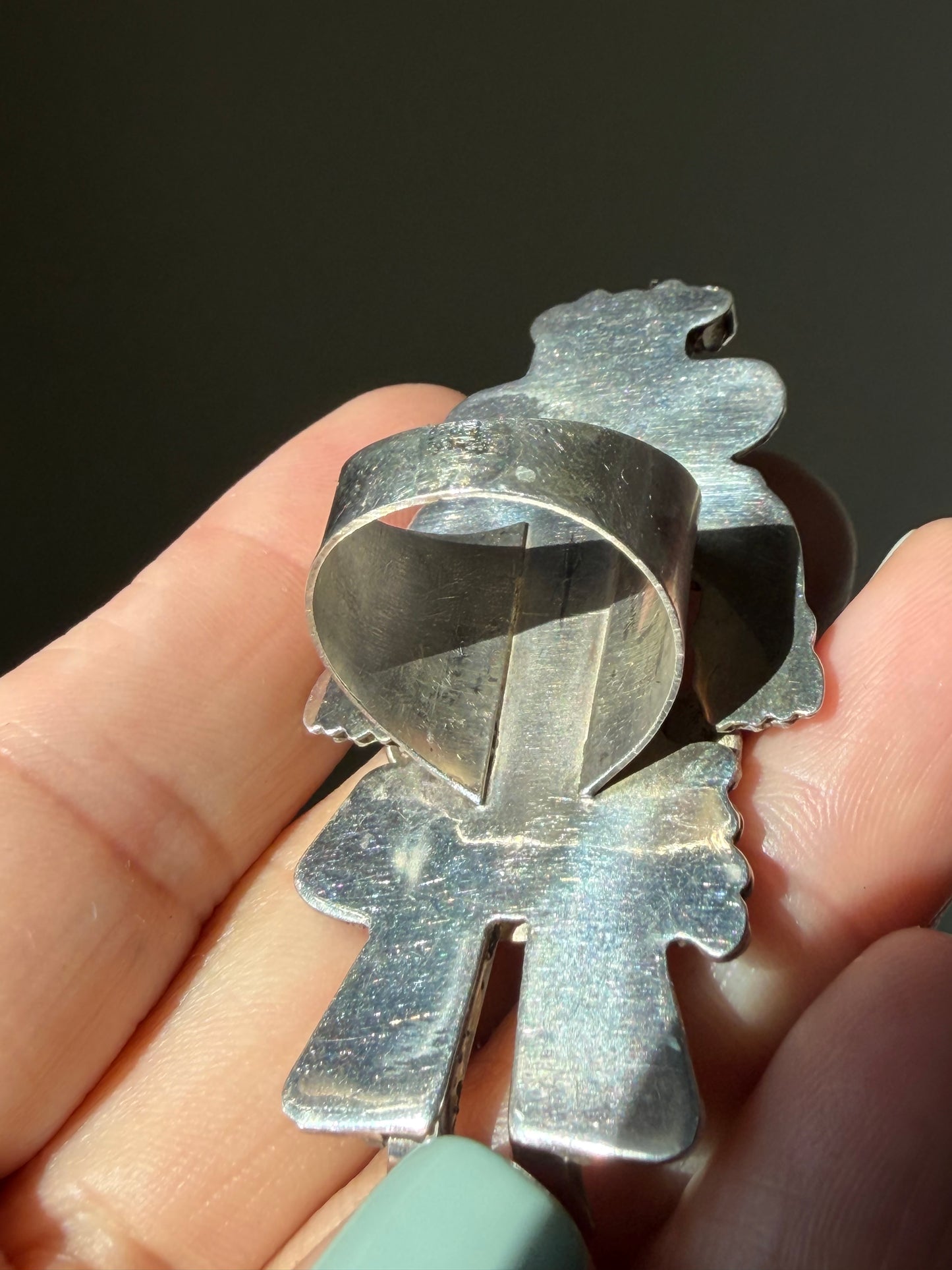 Coral Kachina Ring