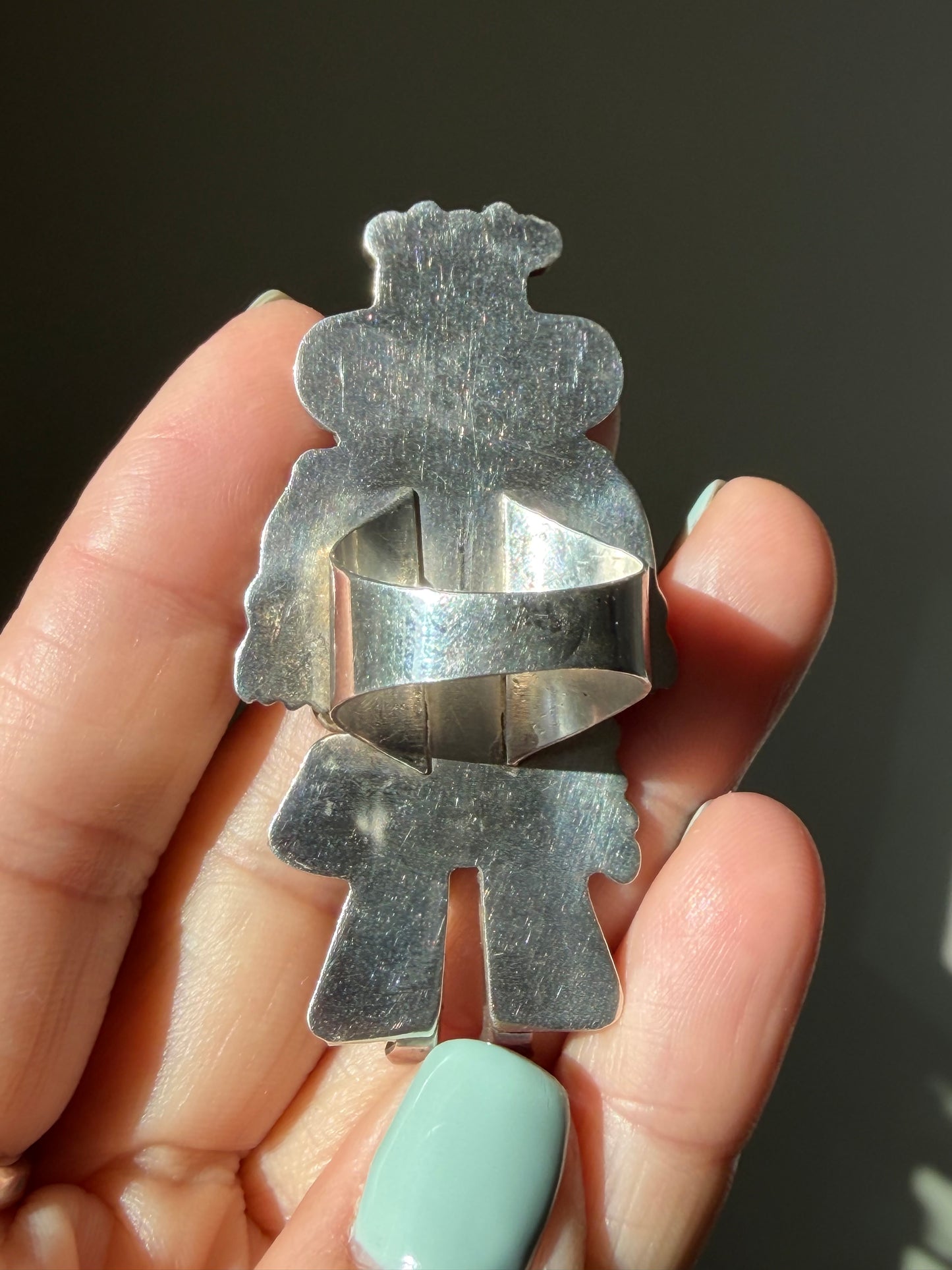 Coral Kachina Ring