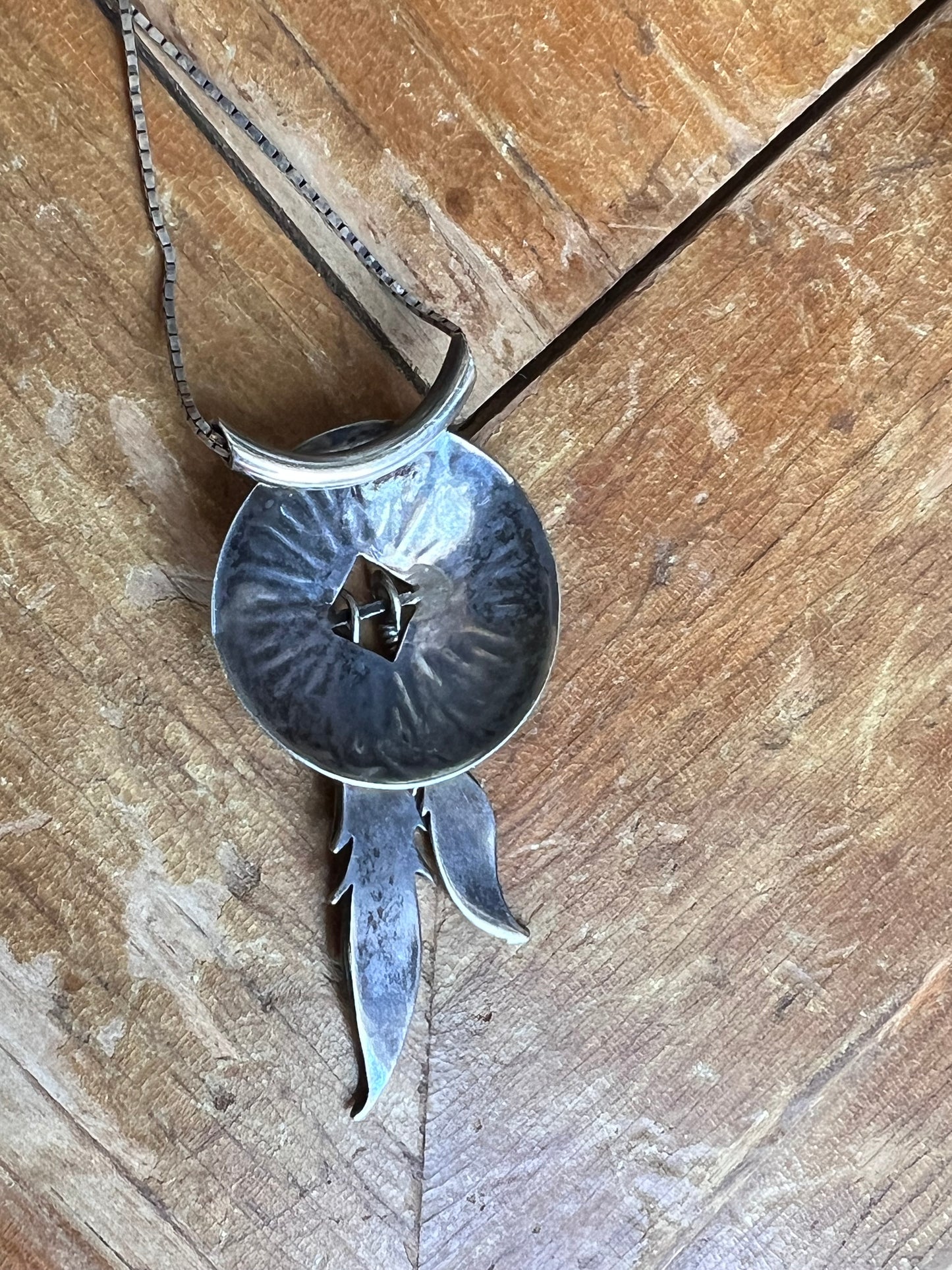 Concho with Feathers Necklace