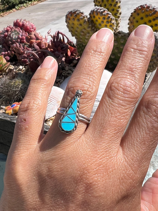Small Turquoise Inlay Ring