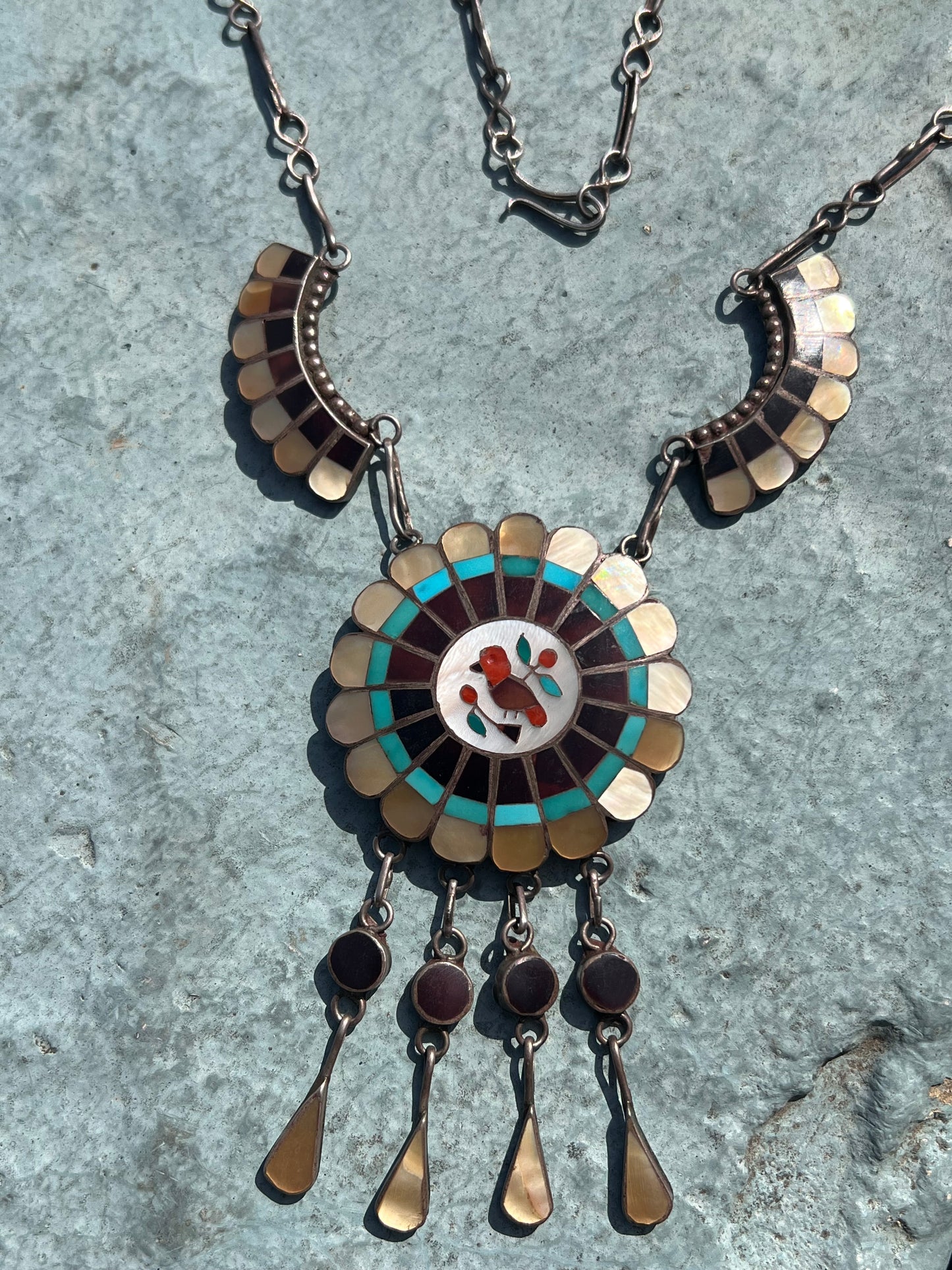 Inlay Bird Necklace