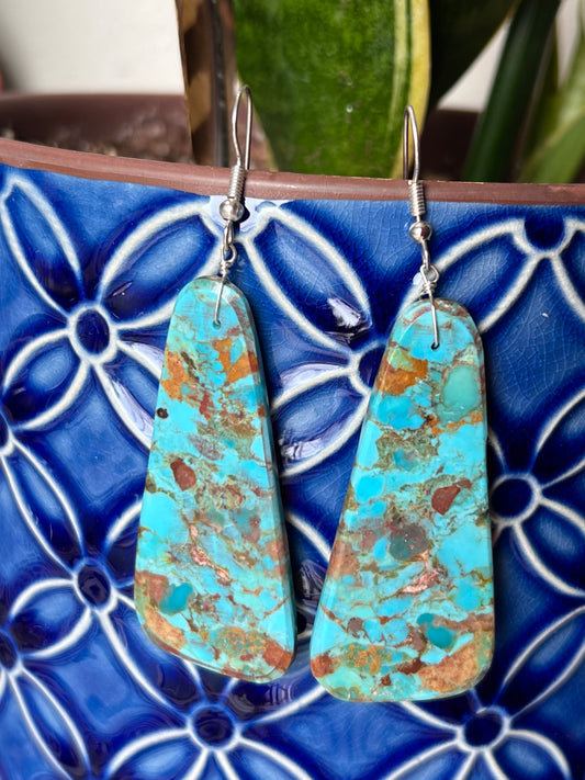 Turquoise Slab Earrings