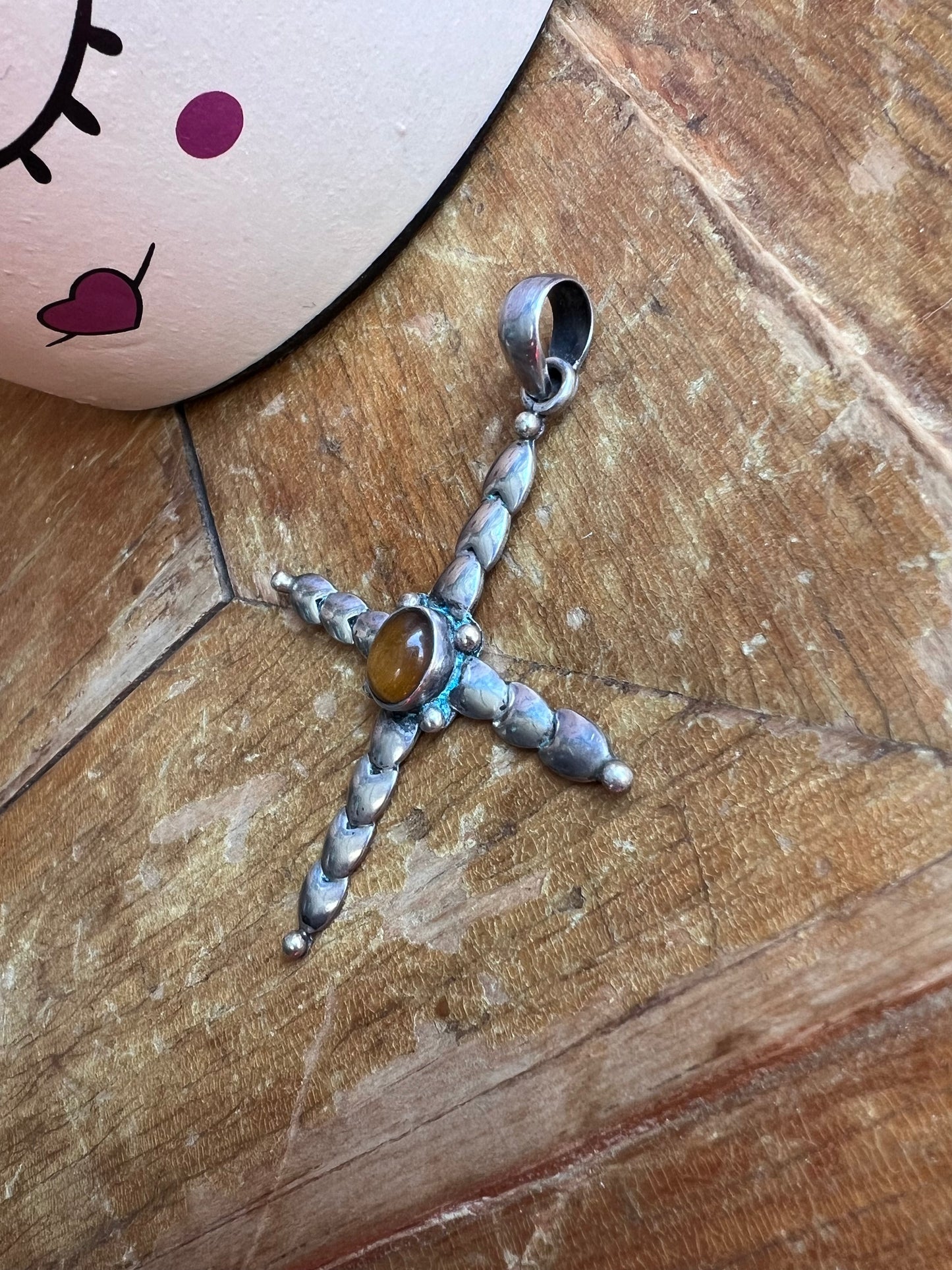 Tiger Eye Cross Pendant