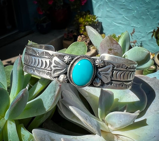 Turquoise and Sterling Cuff