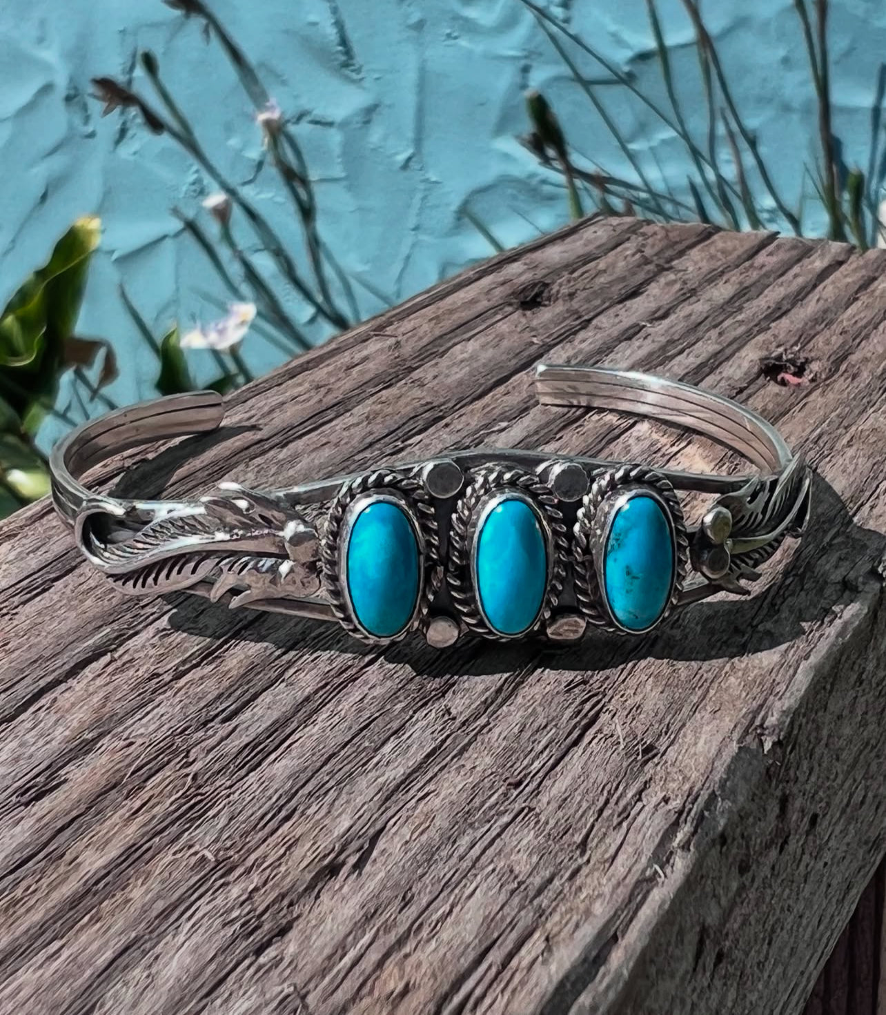 3-Stone Feather Cuff