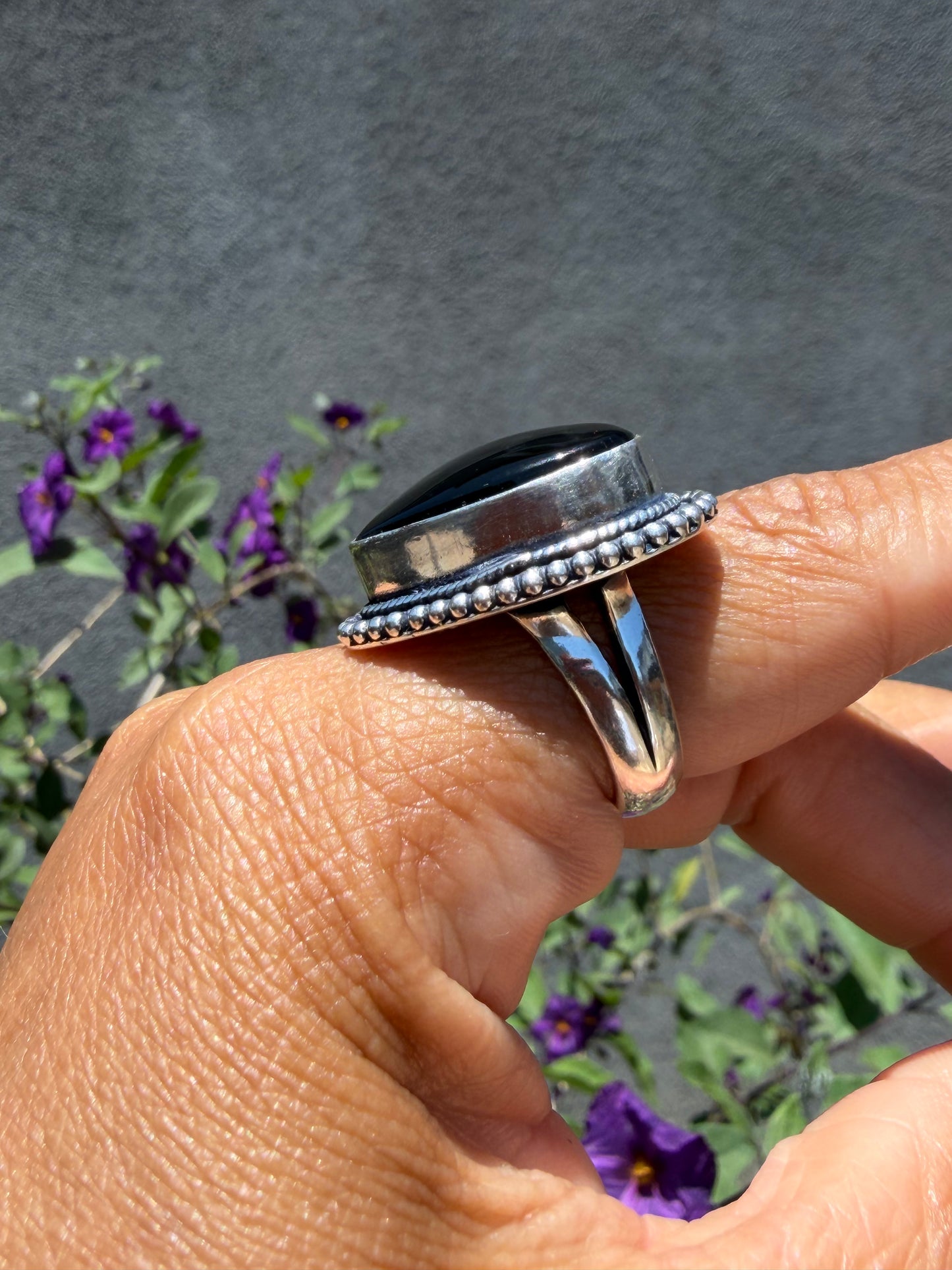 Onyx Heart Ring