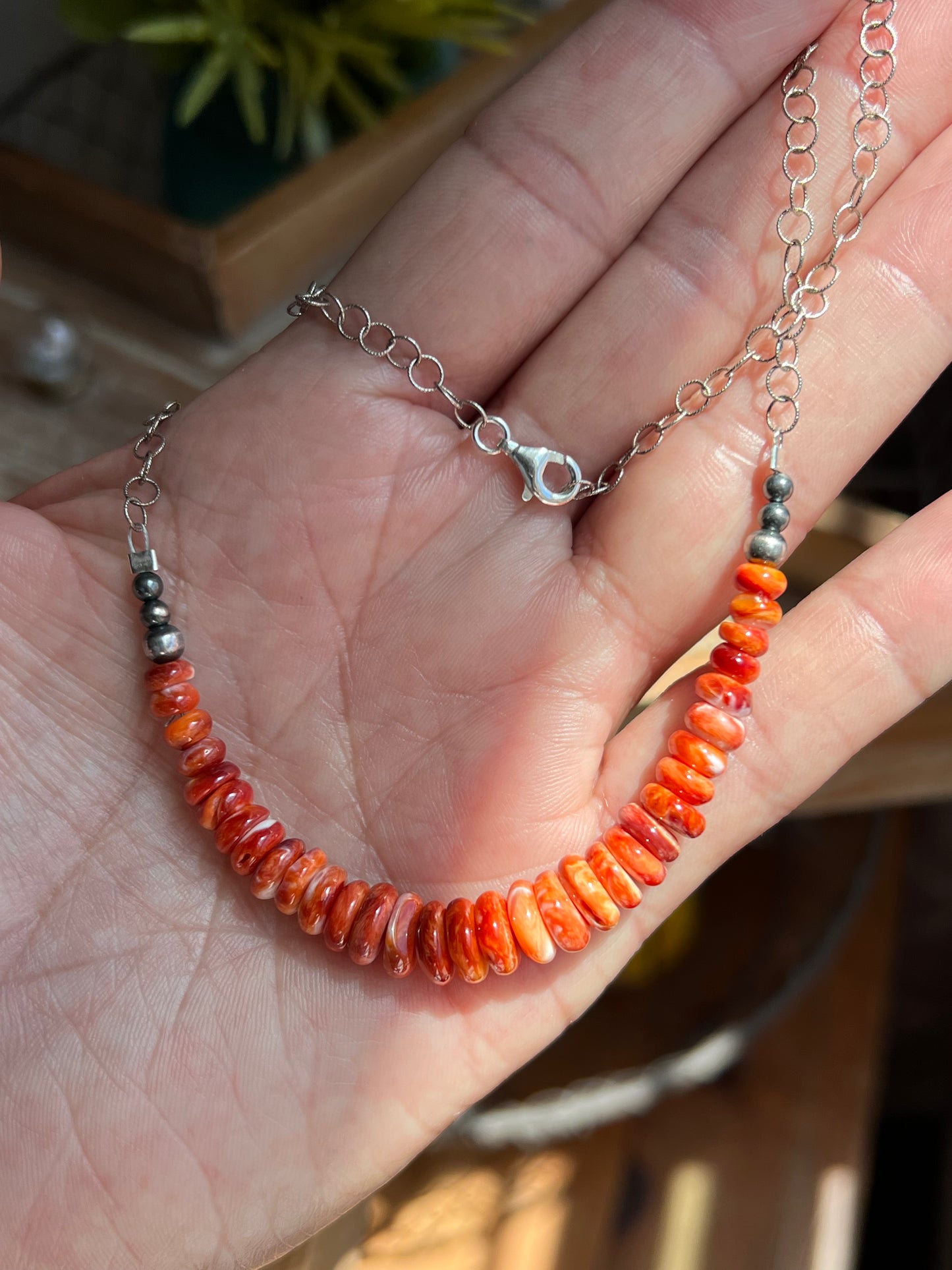 Orange Spiny necklace