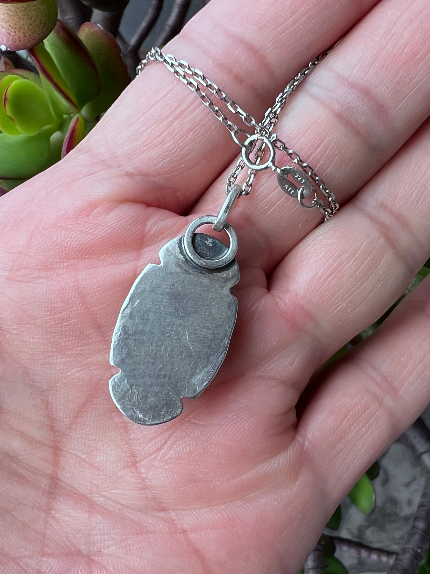 Green Turquoise and thunderbird Pendant
