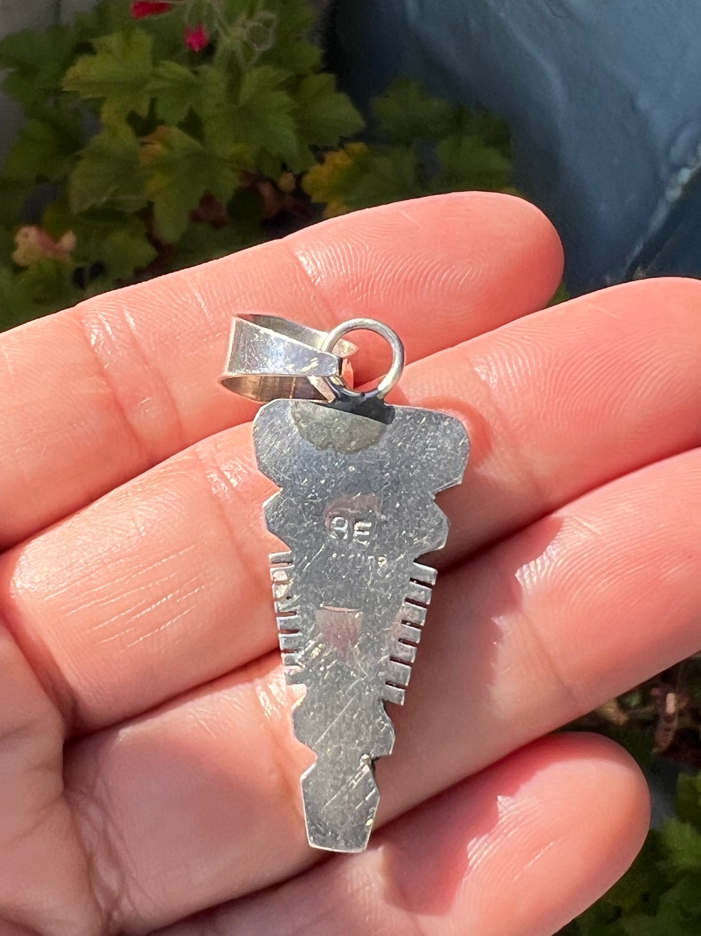 Arrowhead Turquoise and White Buffalo Pendant