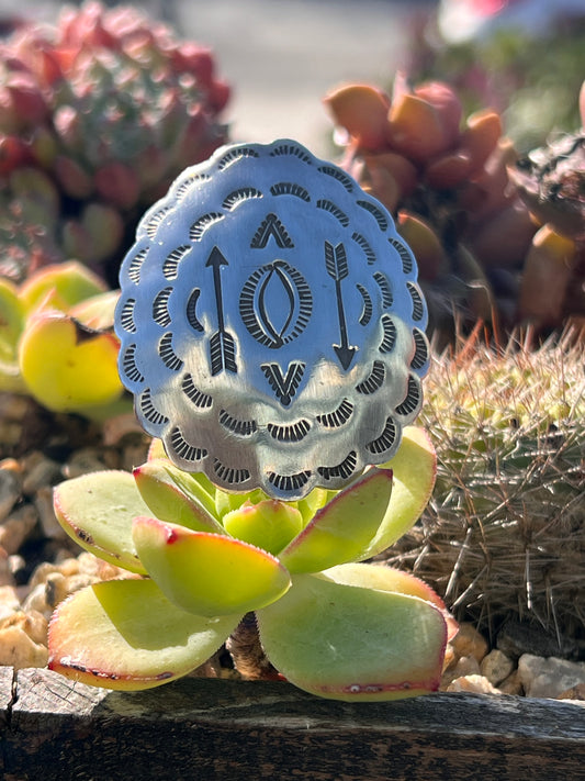 Stamped Concho Ring