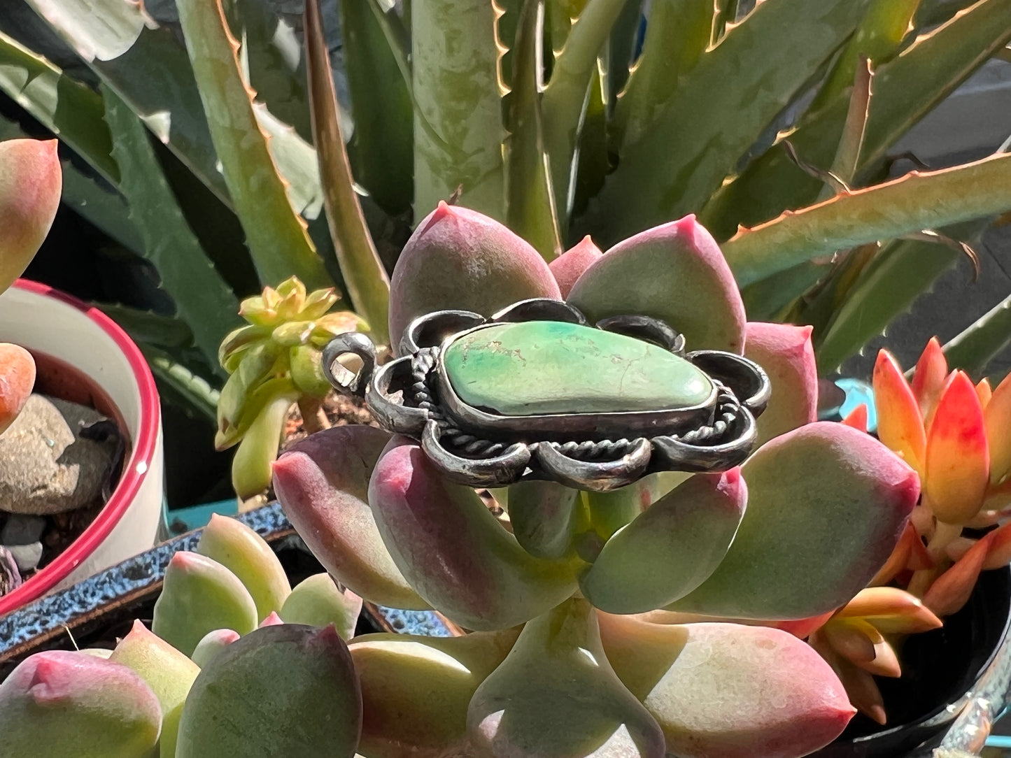 Vintage Green Turquoise Pendant